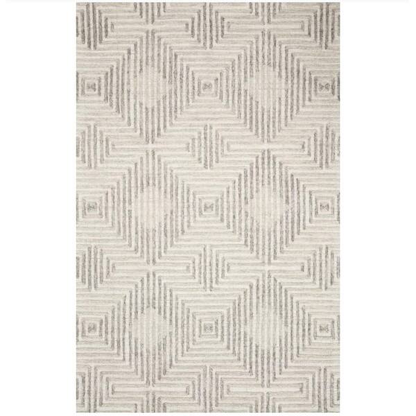 Shop Alexander Home Kanarra Hand Tufted Diamond Farmhouse Natural Wool Rug On Sale Overstock 30347459