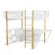 preview thumbnail 22 of 33, Full Size Wood Loft Bed with Built-in Storage Cabinet and Foldable Desk, Stylish Grey Design for Maximizing Space