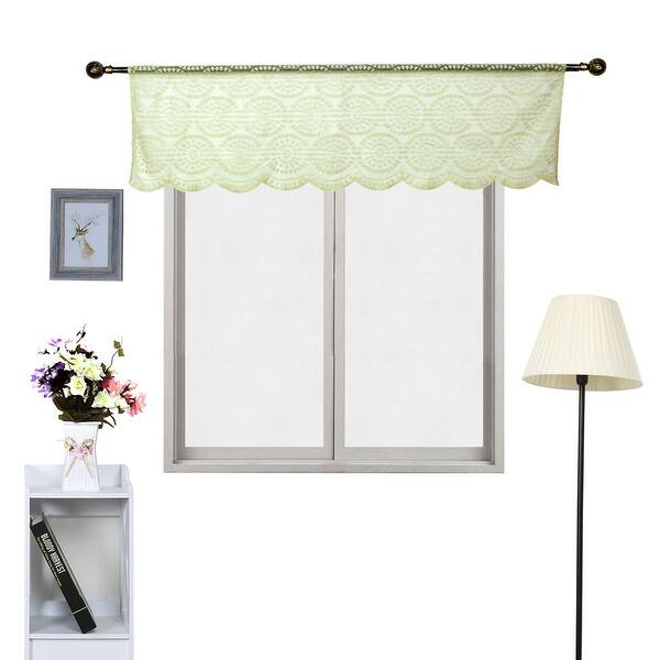 Shop Polyester Short Drapery Curtain Window Valance Green 60 Inch