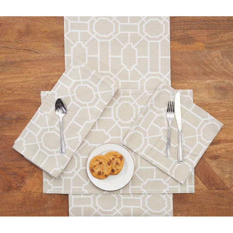 Trellis Woven Table Runner - 13" x 72"
