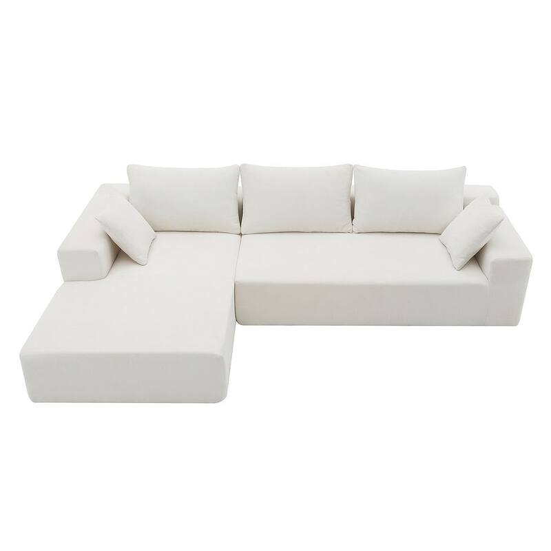 L-shaped Modular Sectional Living Room Sofa Set