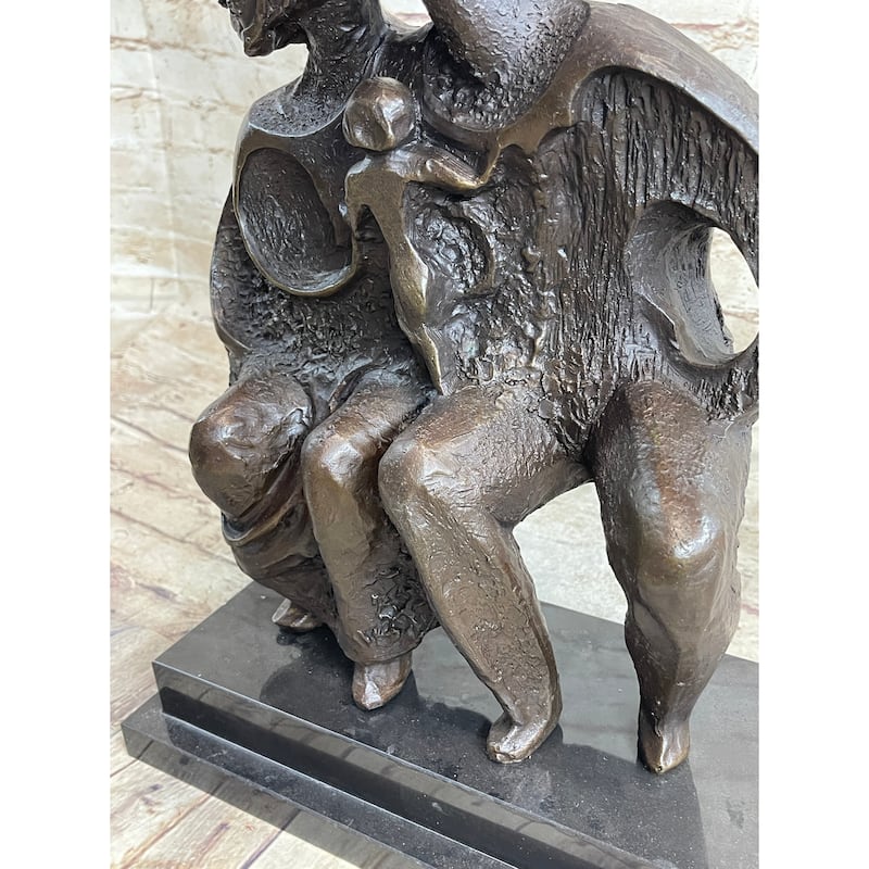 Family Group Bronze Sculpture Modern Art Abstract Marble Figure Art Dali