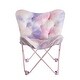 preview thumbnail 7 of 8, Urban Shop Soft Folding Butterfly Chair With Holographic Trim