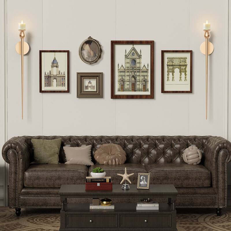 32" Candle Wall Sconce with Battery Operated Candles -Set of 2