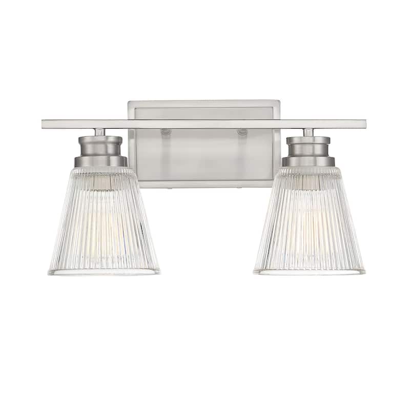 Meridian M80040 2 Light 16" Wide Bathroom Vanity Light with Ribbed