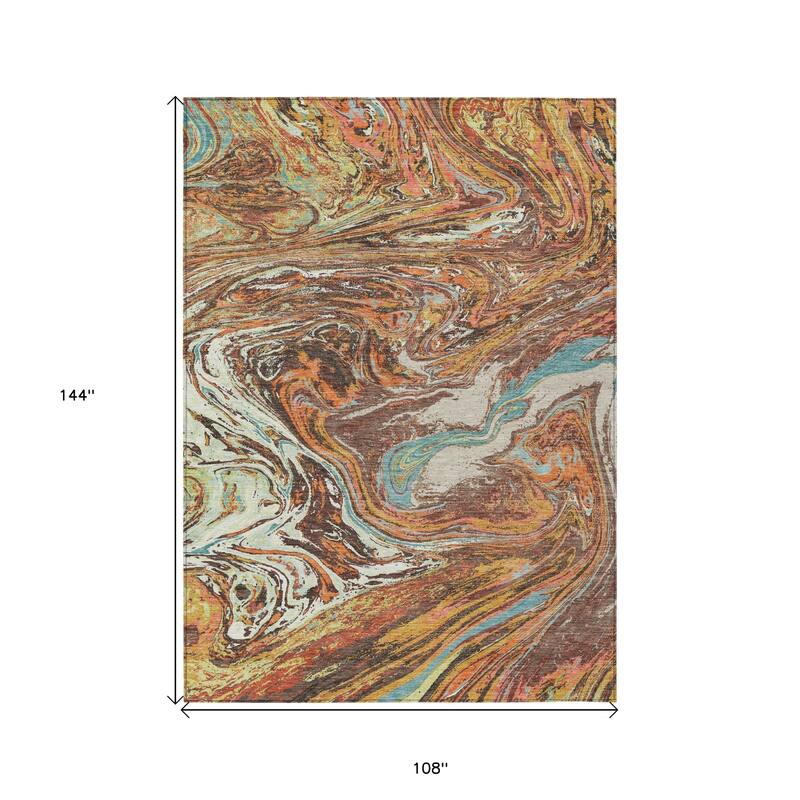 HomeRoots Abstract Transitional Rectangle Outdoor Rug