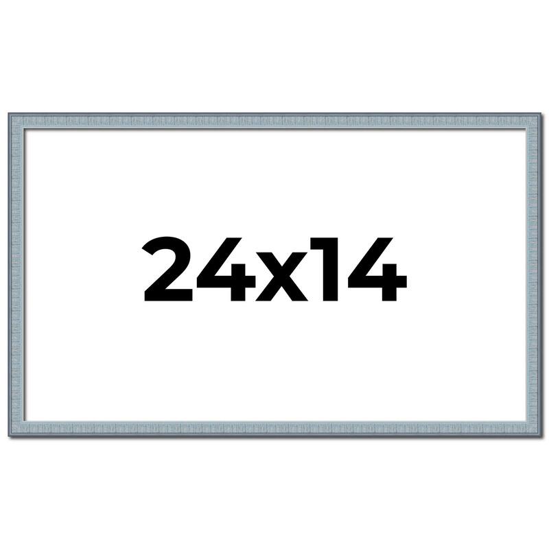 24x14 Frame Rustic Sky Blue Solid Wood Picture Frame | 0.75 Inch