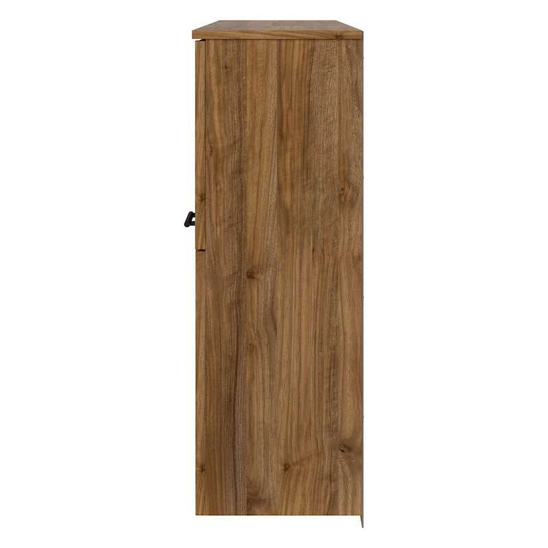 Bush Furniture Somerset Ash Gray 60W Hutch for L Shaped Desk - 59.09"L x 12.50"W x 35.69"H