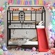 preview thumbnail 2 of 8, Industrial Modern Style Twin Over Twin Metal House Bunk Bed With Slide, Sturdy Frame, Safety Ensured, Friendly Design, Black