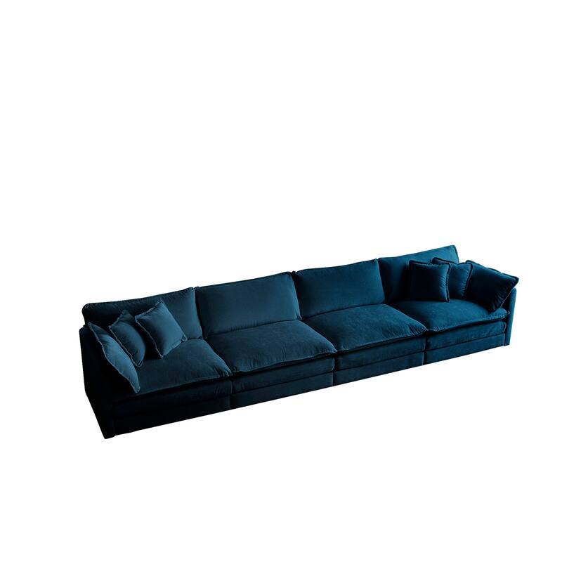 Combination Modular Chenille 4 Seat Sofa Couch for Living Room