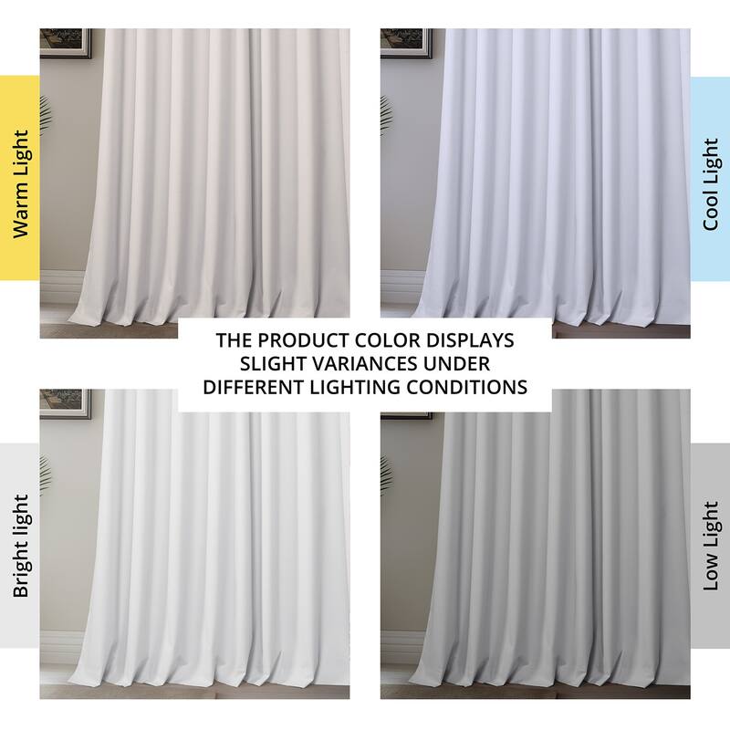 Exclusive Fabrics Vienna Basic Solid Linen Curtains (2 Panel) Blackout Curtains For Bedroom & Living Room Curtains