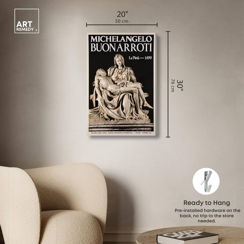 Marble Lamentation Canvas by Art Remedy, Gallery Wrapped