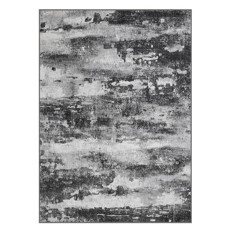 Mcow Modern Abstract Dark Soft Polyester Area Rug