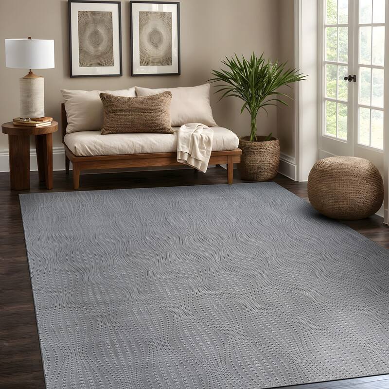 Beverly Rug Serenity Solid Modern Non Slip Soft Indoor Area Rug
