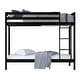 preview thumbnail 24 of 30, CraftPorch Modern Twin Over Twin Size Wooden Bunk Bed Black