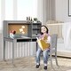 preview thumbnail 19 of 26, Kids Desk and Chair Set Study Writing Desk with Hutch and Bookshelves - 44" x 24" x 43.5" (L x W x H)