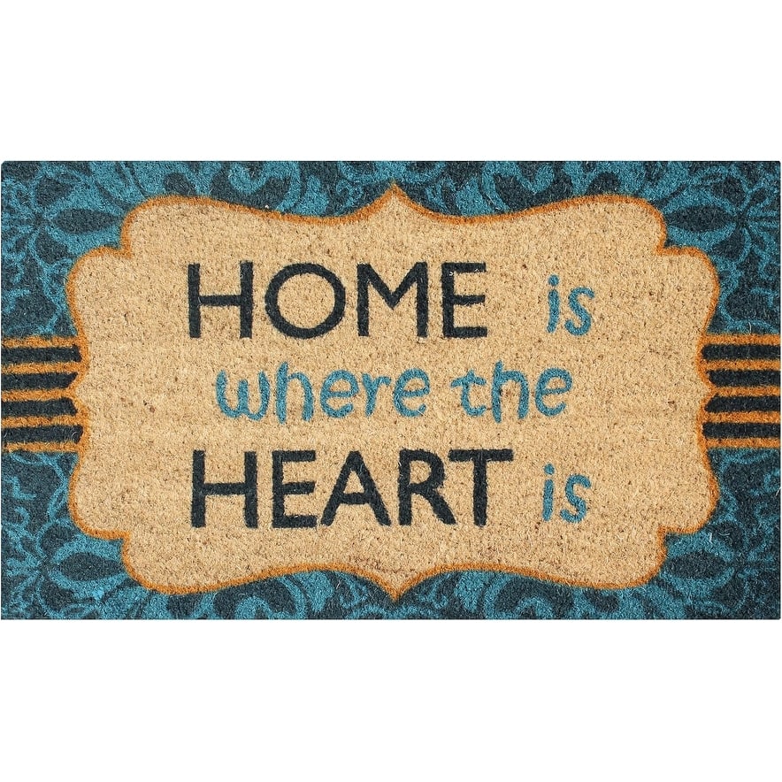 A1HC Giovanni Multicolored Anti Shred Treated Coir Doormat 18"x30"