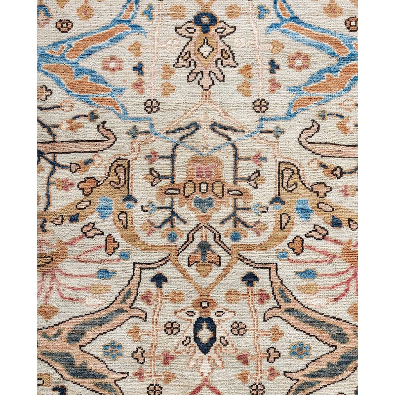 Serapi One-of-a-Kind Hand-Knotted Area Rug - Ivory - 9' 0" x 11' 11"