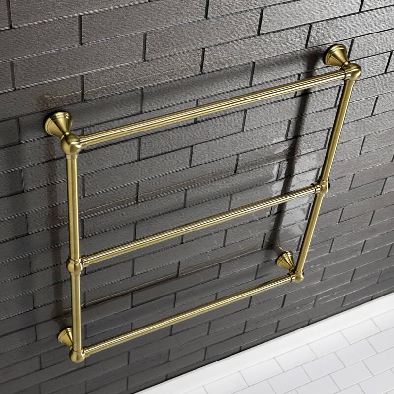 Kingston Brass Maximilien 30-Inch Wall Mount 3-Bar Towel Rack