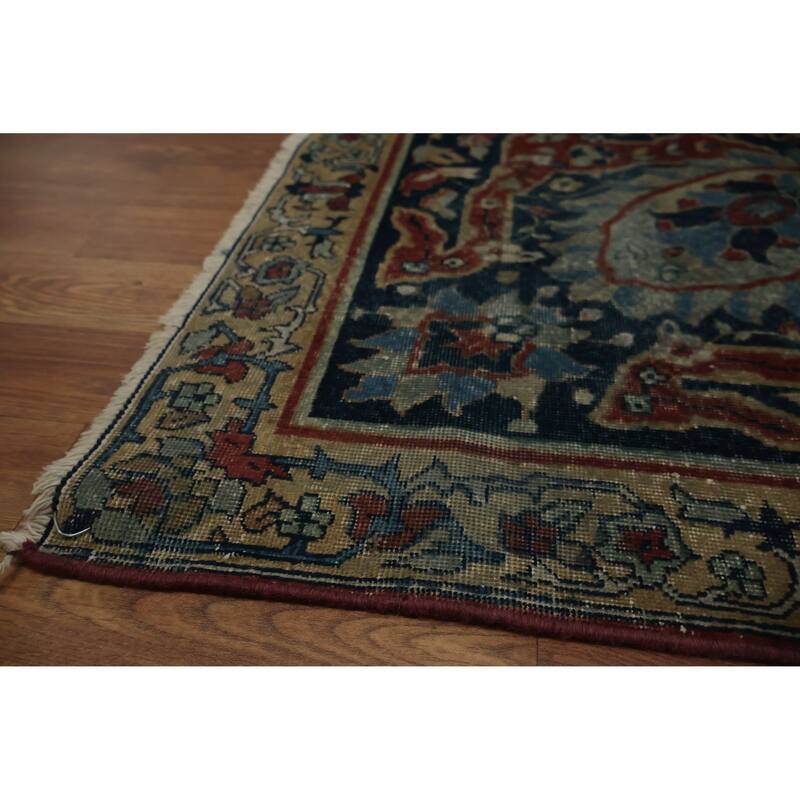 Hand Knotted Oriental 100% Wool Carpet Traditional Floral Oranges & Rust Tabriz Area Rug - 17' 9'' X 12' 8''