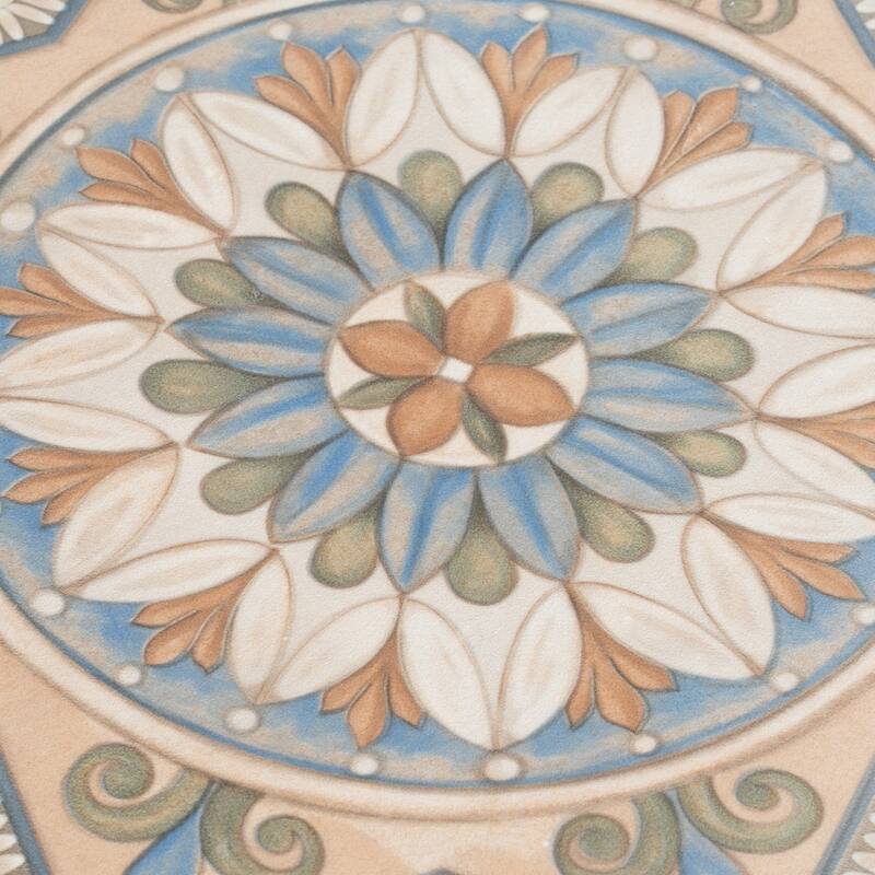 Apollo tile 7" x 7" Terralis Matte Terracoota Sage Green-Blue Porcelain Tile (6.46 sq ft/case) - 16 Pack