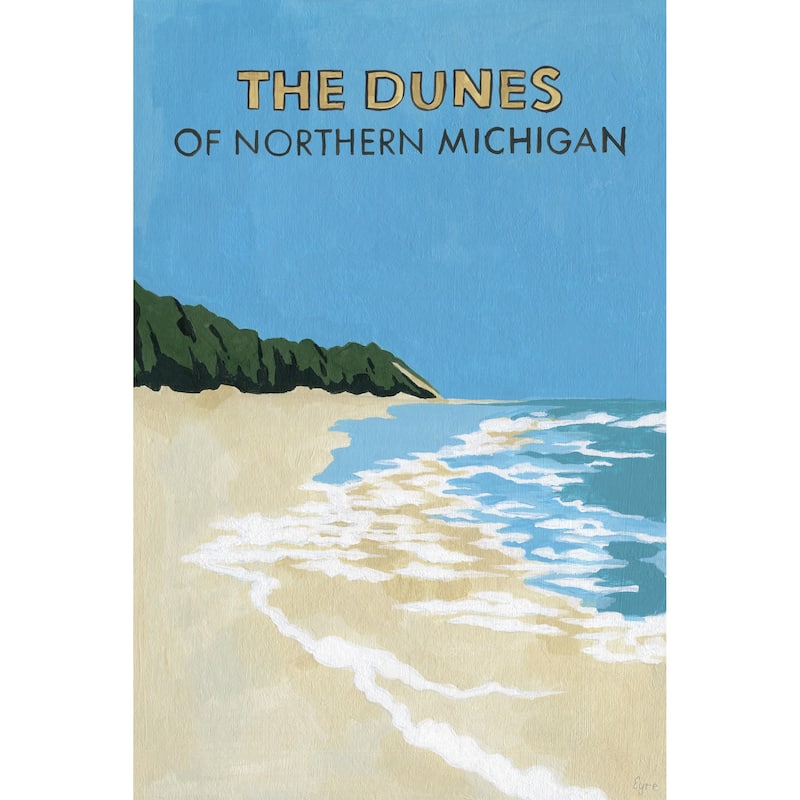 'The Dunes of Northern Michigan' Painting Print on Wrapped Canvas