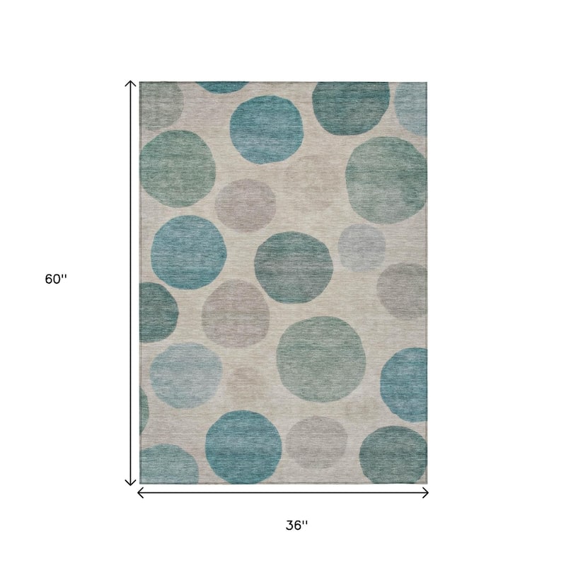 HomeRoots Geometric Transitional Rectangle Outdoor Rug
