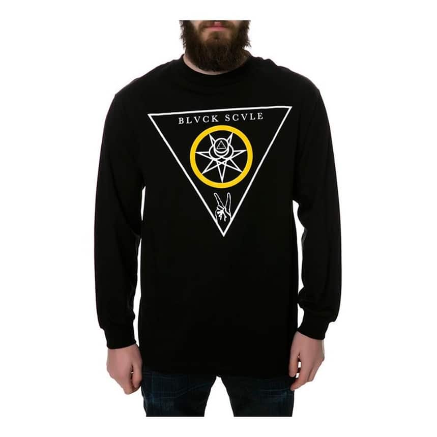 Black Scale Mens The Victorious Blessed Ls Graphic T-Shirt