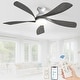 preview thumbnail 2 of 67, 52"/66" Inch Ceiling Fan with Light,APP and Remote Control, Low Profile,Smart Optional