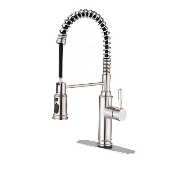 slide 1 of 14, Touch Sensor Kitchen Faucet with Pull Down Sprayer Brushed Nickel