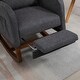 preview thumbnail 56 of 59, High back Upholstered Accent Rocking Chair Nursery Chair With Retractable Footrest