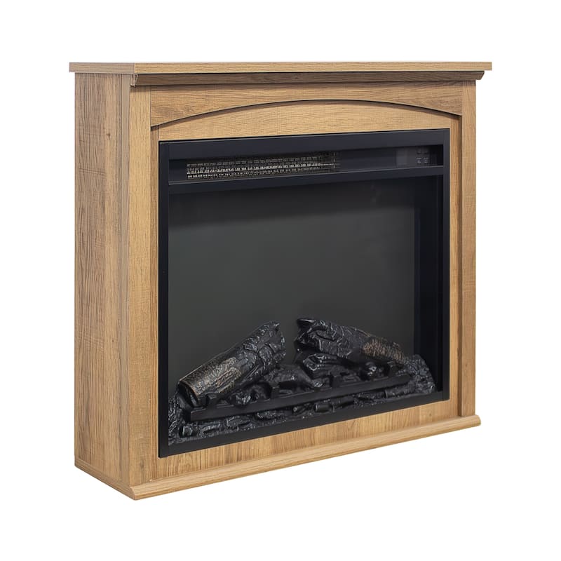 28 Inch TV Media Entertainment Center With Electric Fireplace