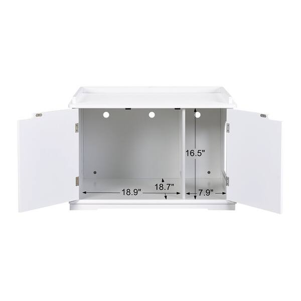 Shop Unipaws Cat Washroom Bench Easy Assembly Litter Box Cover Overstock 25724780 Grey