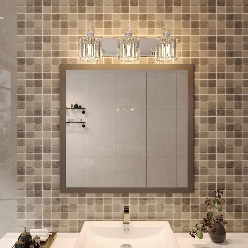 ExBrite Modern Silver Dimmable Bathroom Vanity Light