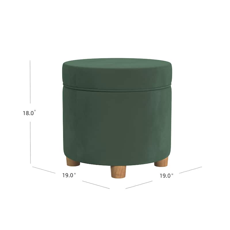Porch & Den Parkchester Round Storage Ottoman