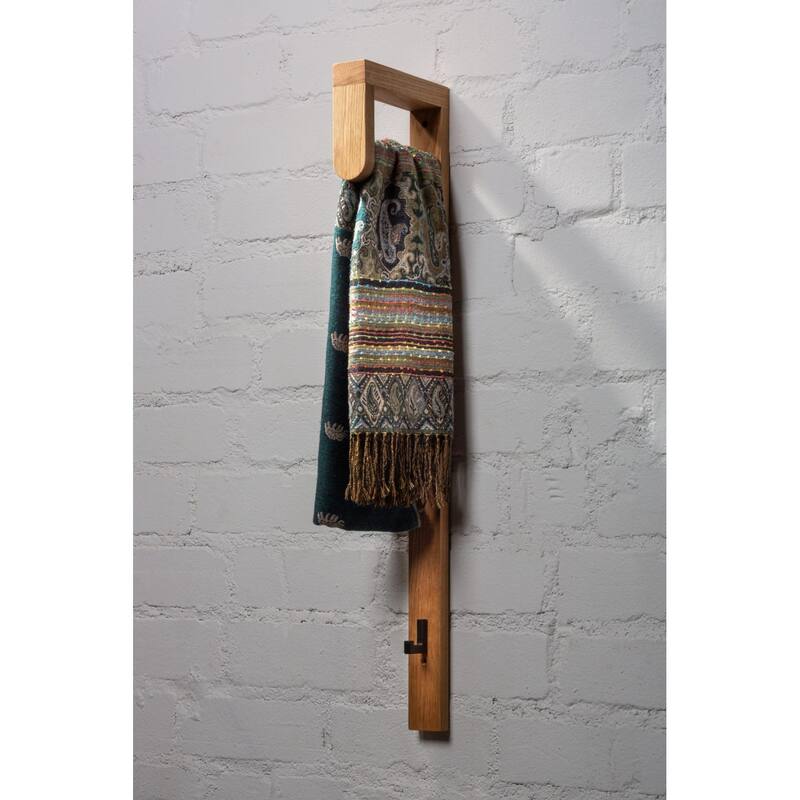 Scandinavian Solid Oak Coat Rack