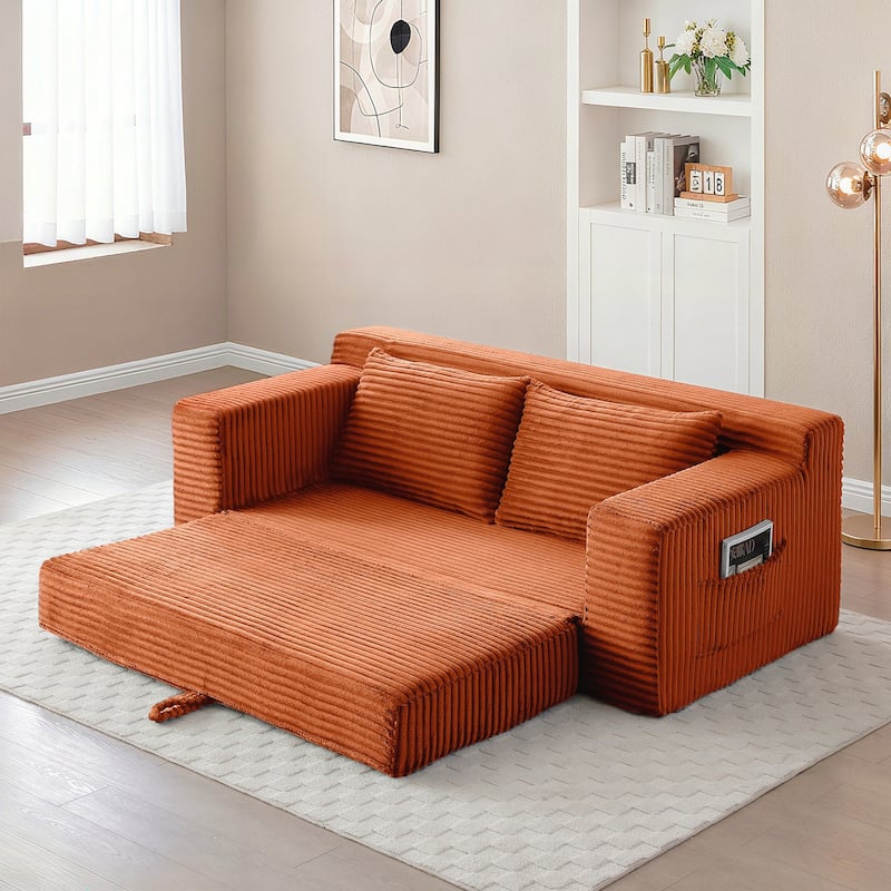 Foam Cloud Loveseat Sofa, 2 in 1 Convertible Folding Couch Bed