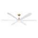 preview thumbnail 13 of 13, Parrot Uncle 72-inch Gold Modern Propeller DC Motor Ceiling Fan with Light and Remote