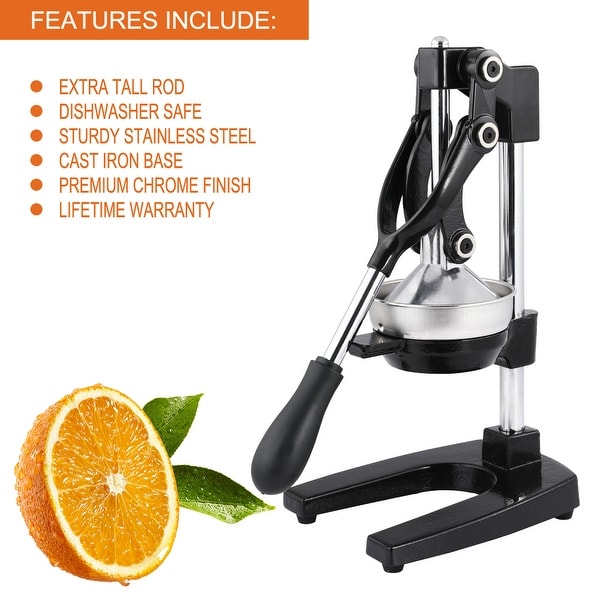 New Hand Press Stainless Steel Citrus Squeezer Manual Whole Fruit Juicer Orange 