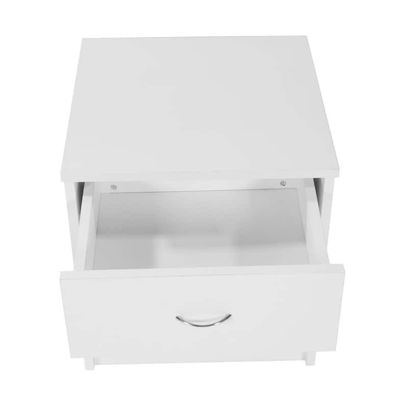 2PCS Nightstand with Drawer White