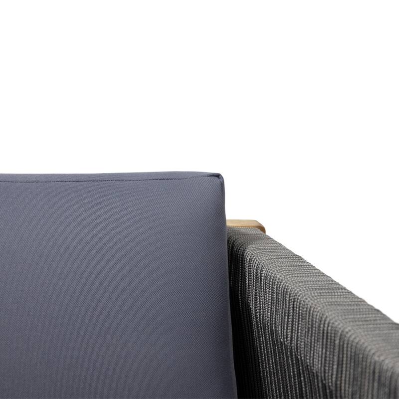 Outdoor Wood Frame Conversation Sofa Set of 2
