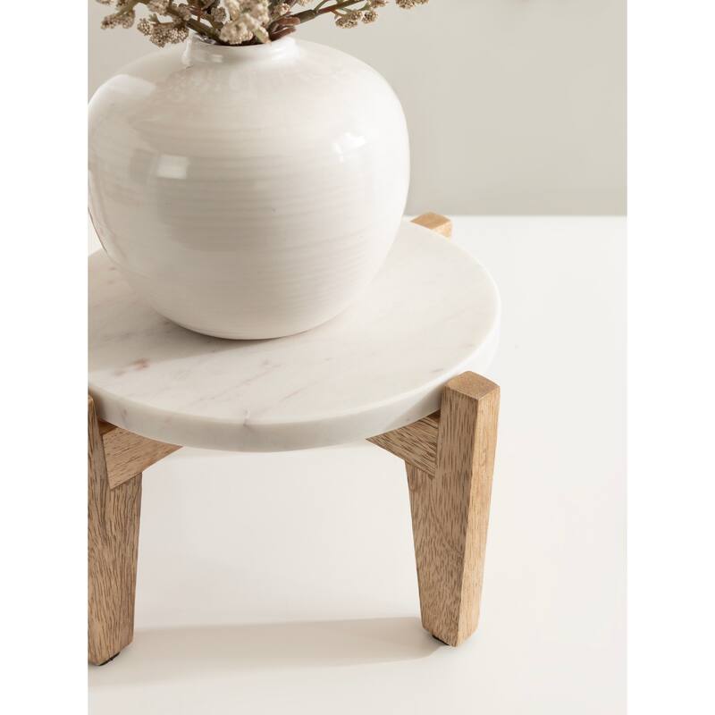 Kate and Laurel Icelyn Round Plant Stand Set