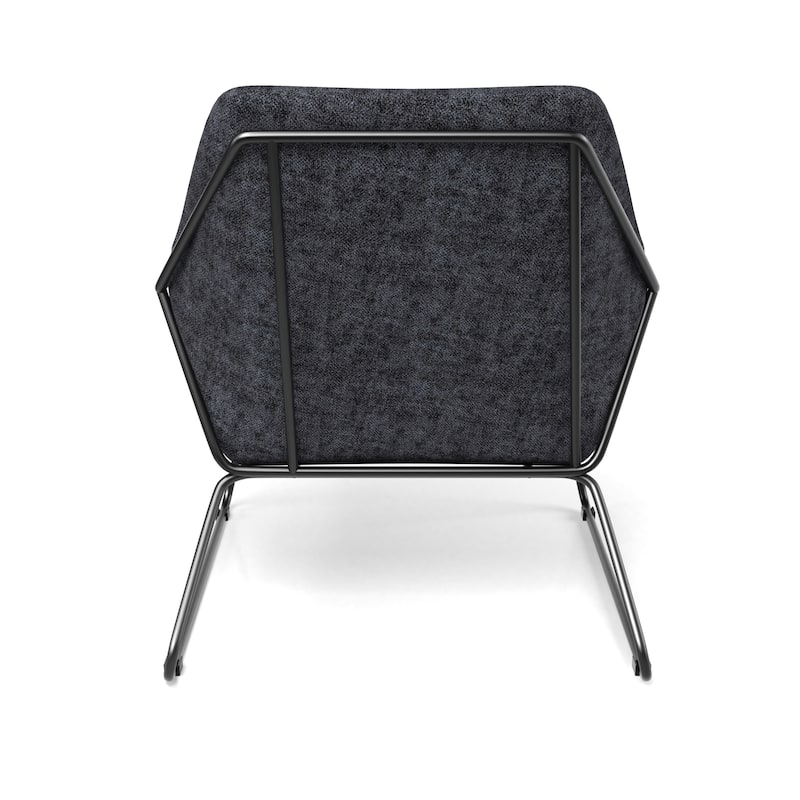 Caine Fabric Accent Chair with Black Powder Coated Sled Base