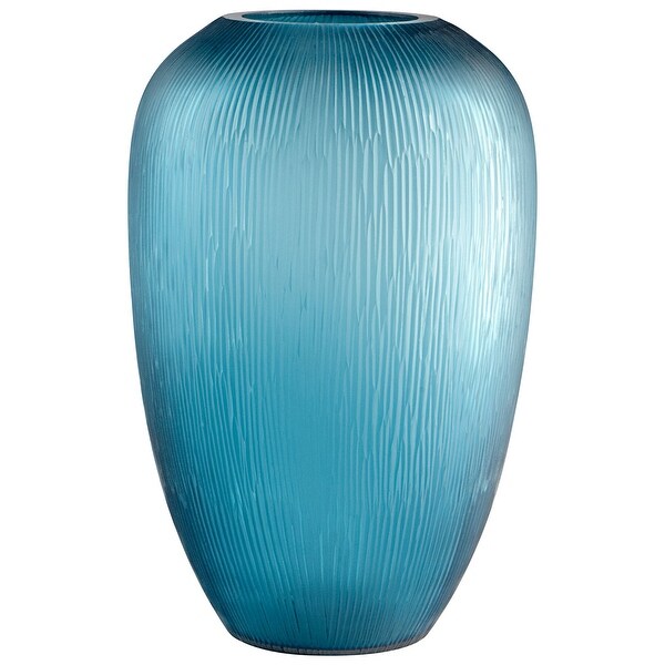 Cyan Design 09210 Reservoir 12" Diameter Glass Vase - Blue