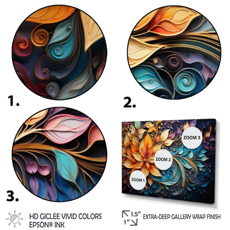 Designart "Colorful Indian Art Mystic Rangoli I" Indian Art Framed Wall Decor