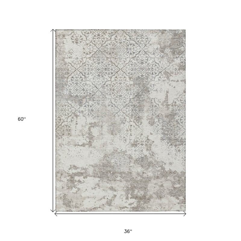 HomeRoots Floral Transitional Rectangle Outdoor Rug
