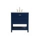 preview thumbnail 1 of 8, Elegant Lighting VF16430 Theo 30" Free Standing Single Basin Vanity Blue - Painted