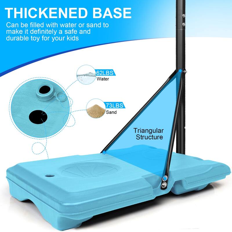 Portable Mini Basketball Hoop and Goal System, Height Adjustable