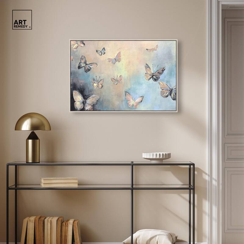 Textured Butterflies I Canvas by Art Remedy