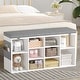 preview thumbnail 30 of 32, Shoe Storage Bench Cubby Organizer for Entryway